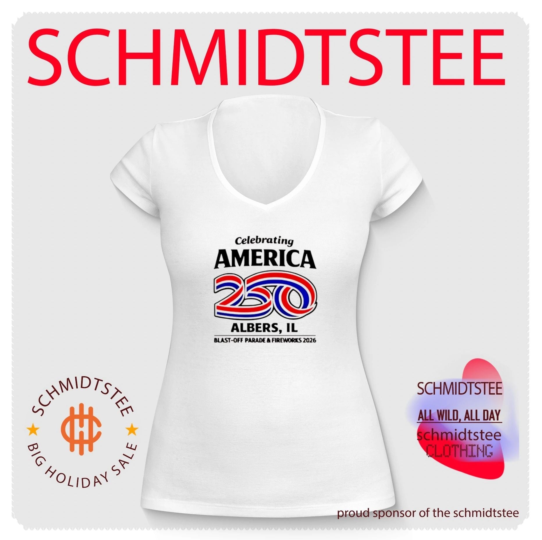 Celebrating America 250 Albers IL Blast-Off Parade and Fireworks 2026 shirt