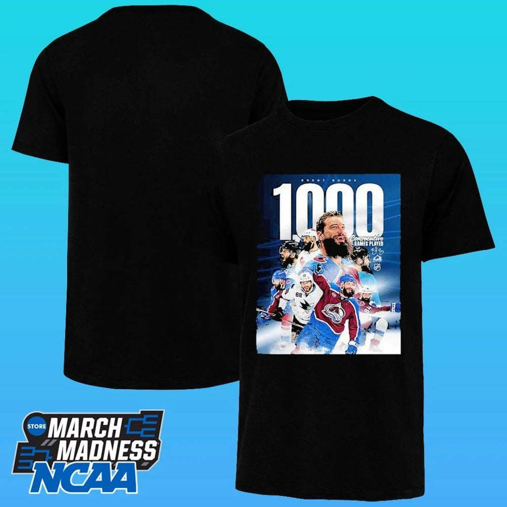 Brent Burns NHL History To Play 1000 Consecutive Regular Season Games Shirt