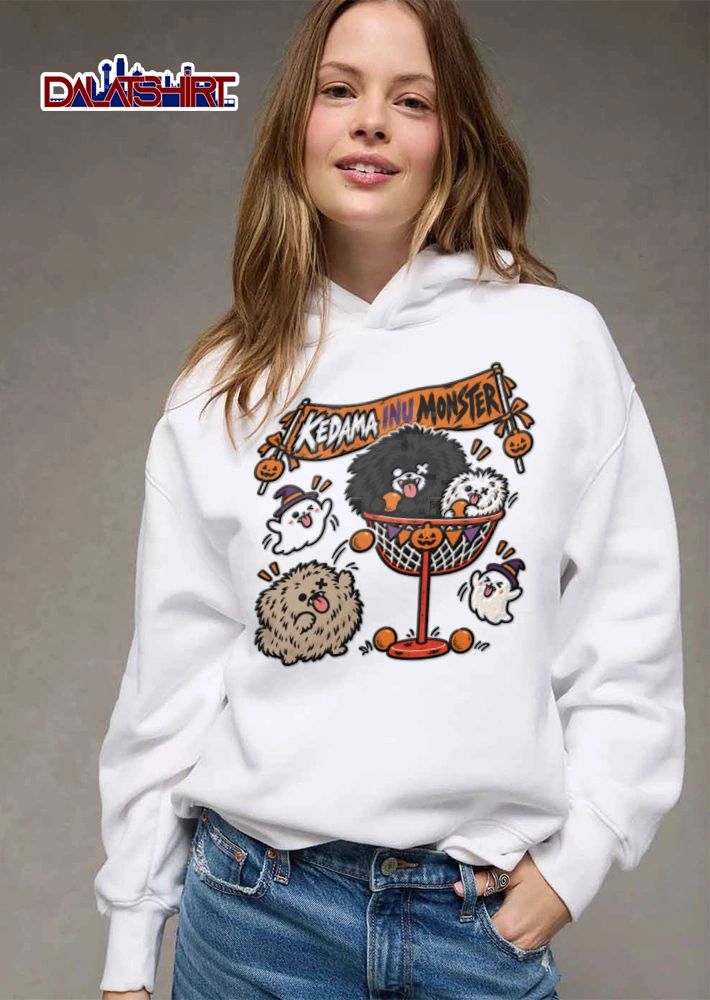 Kedama Inu Monster fluffy monsters ghosts basketball hoop shirt