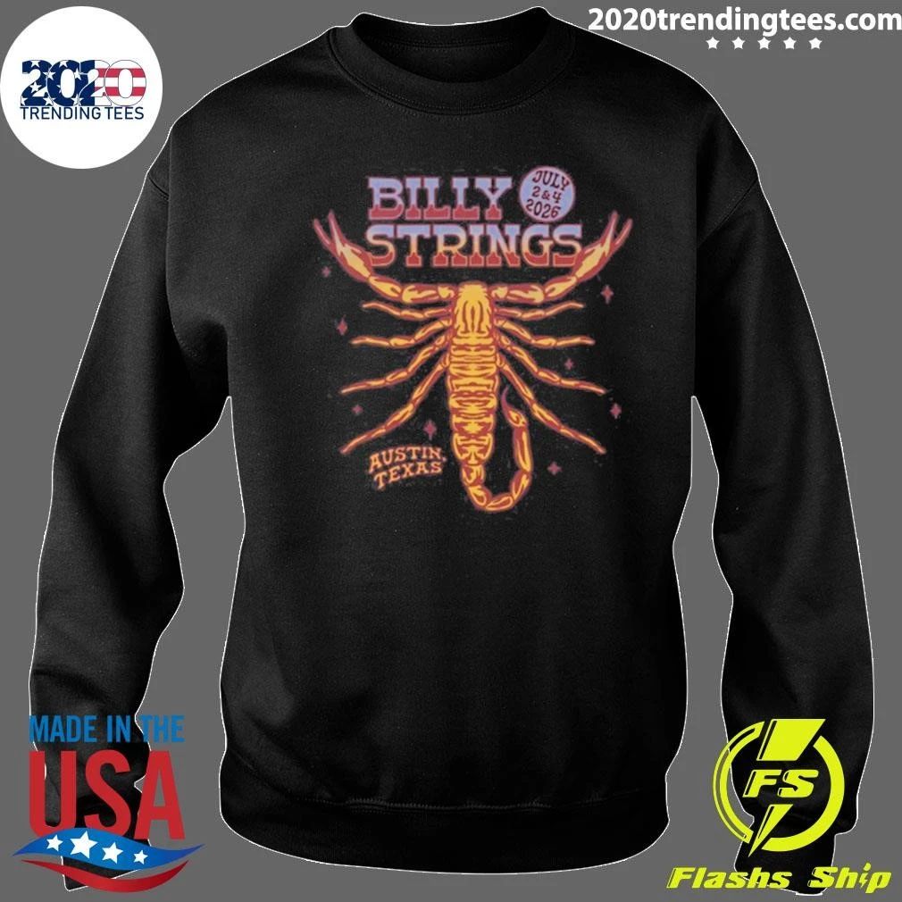 Billy Strings Austin July 2-4, 2026 Scorpion Tee Shirt