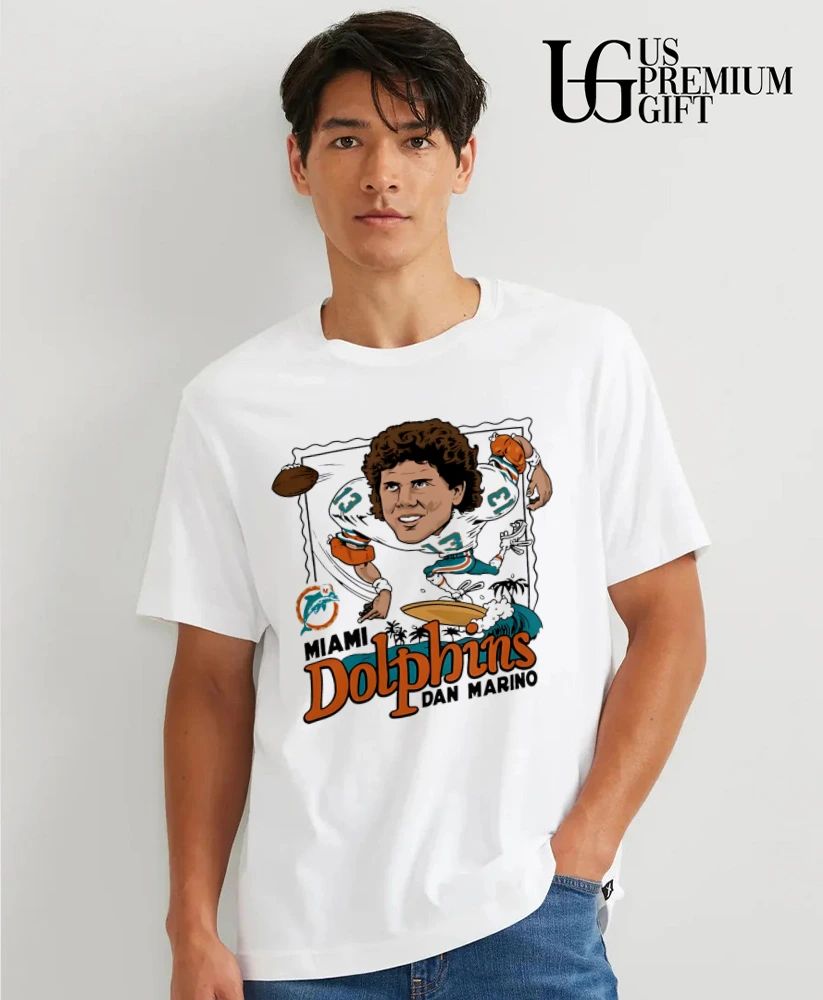 Dan Marino Miami Dolphins Homage player caricature shirt