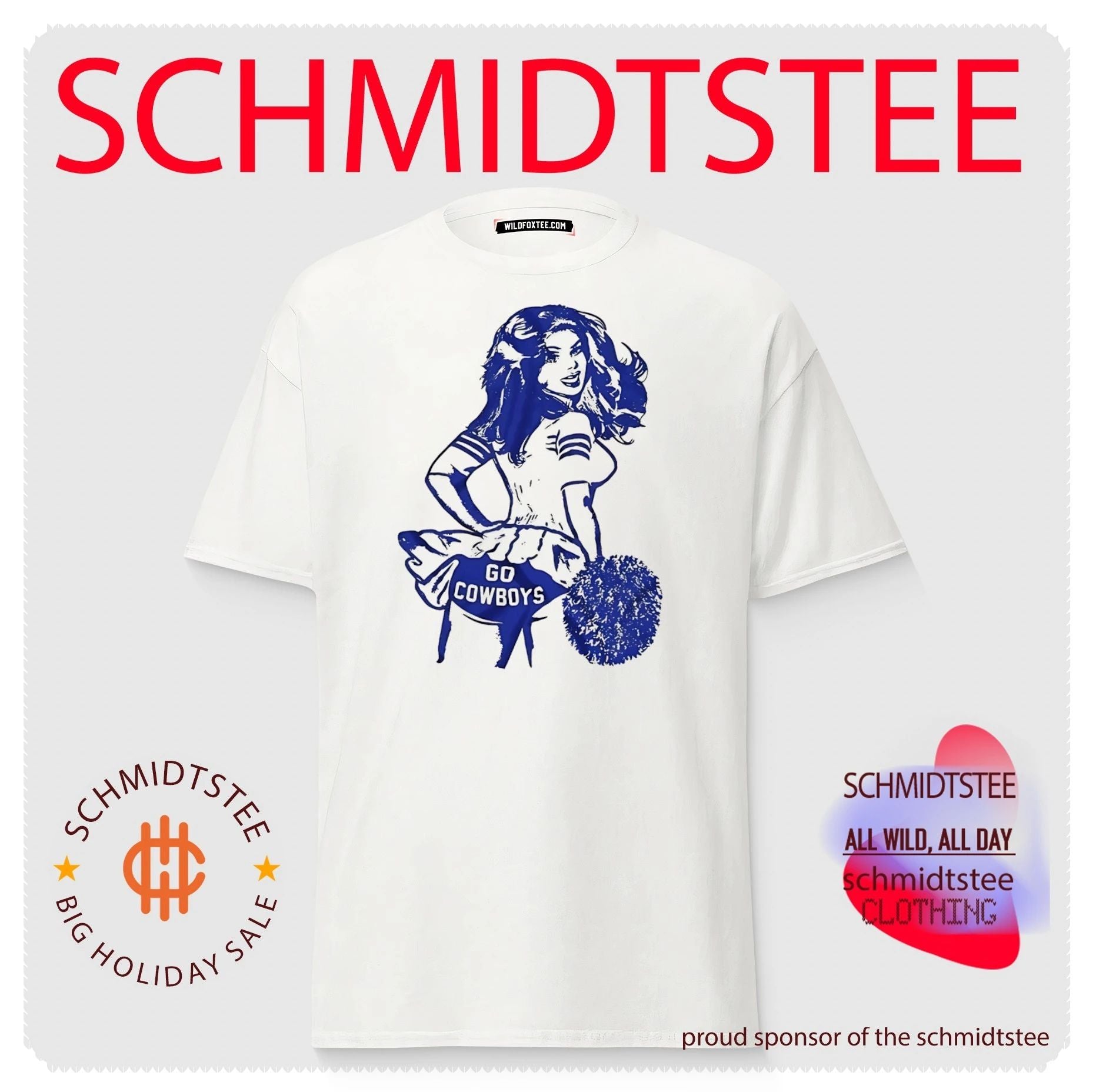 Dallas Cowboys cheerleader graphic shirt