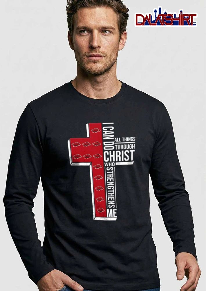 Arkansas Razorbacks I can do all things through Christ who strengthens me shirt