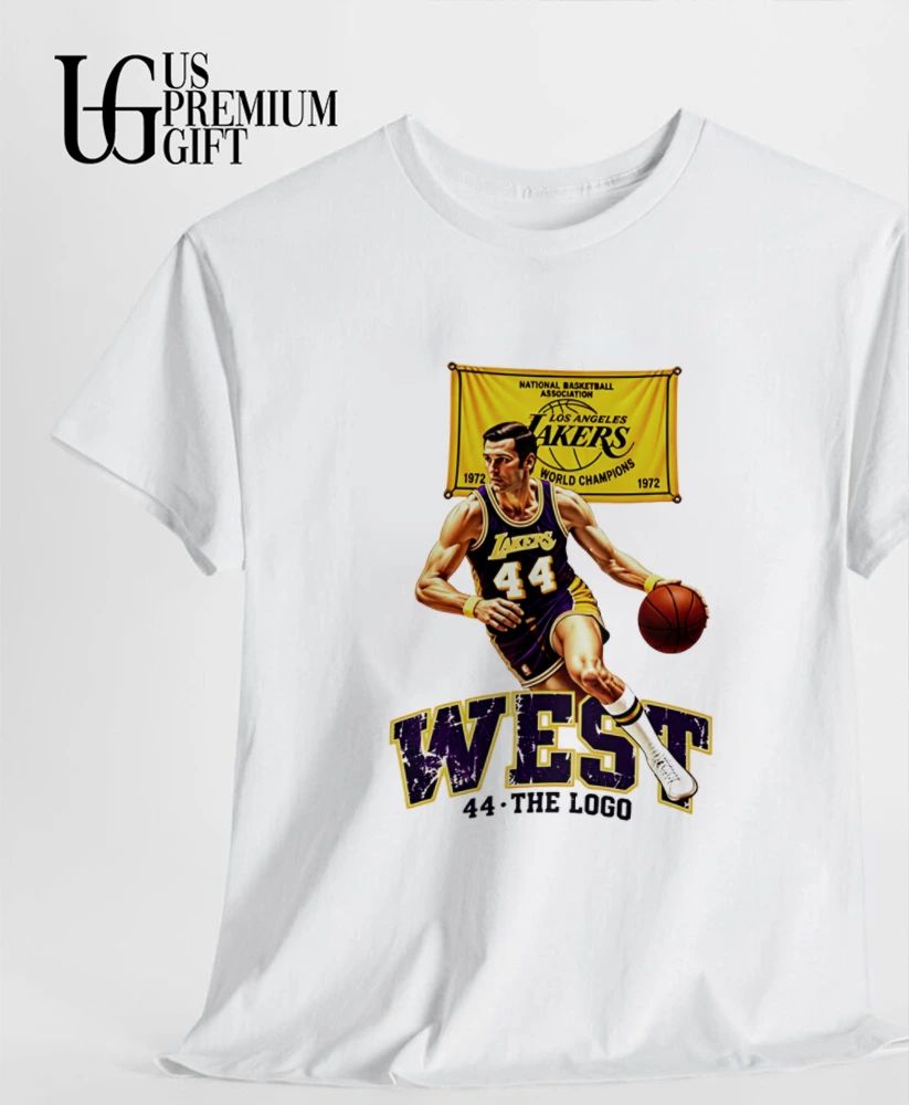 Jerry West Los Angeles Lakers NBA 44 the logo shirt