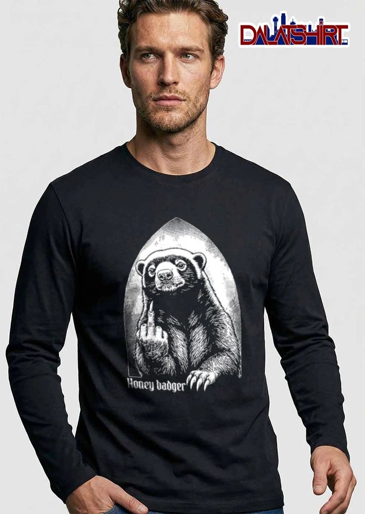 Honey Badger Giving Middle Finger shirt