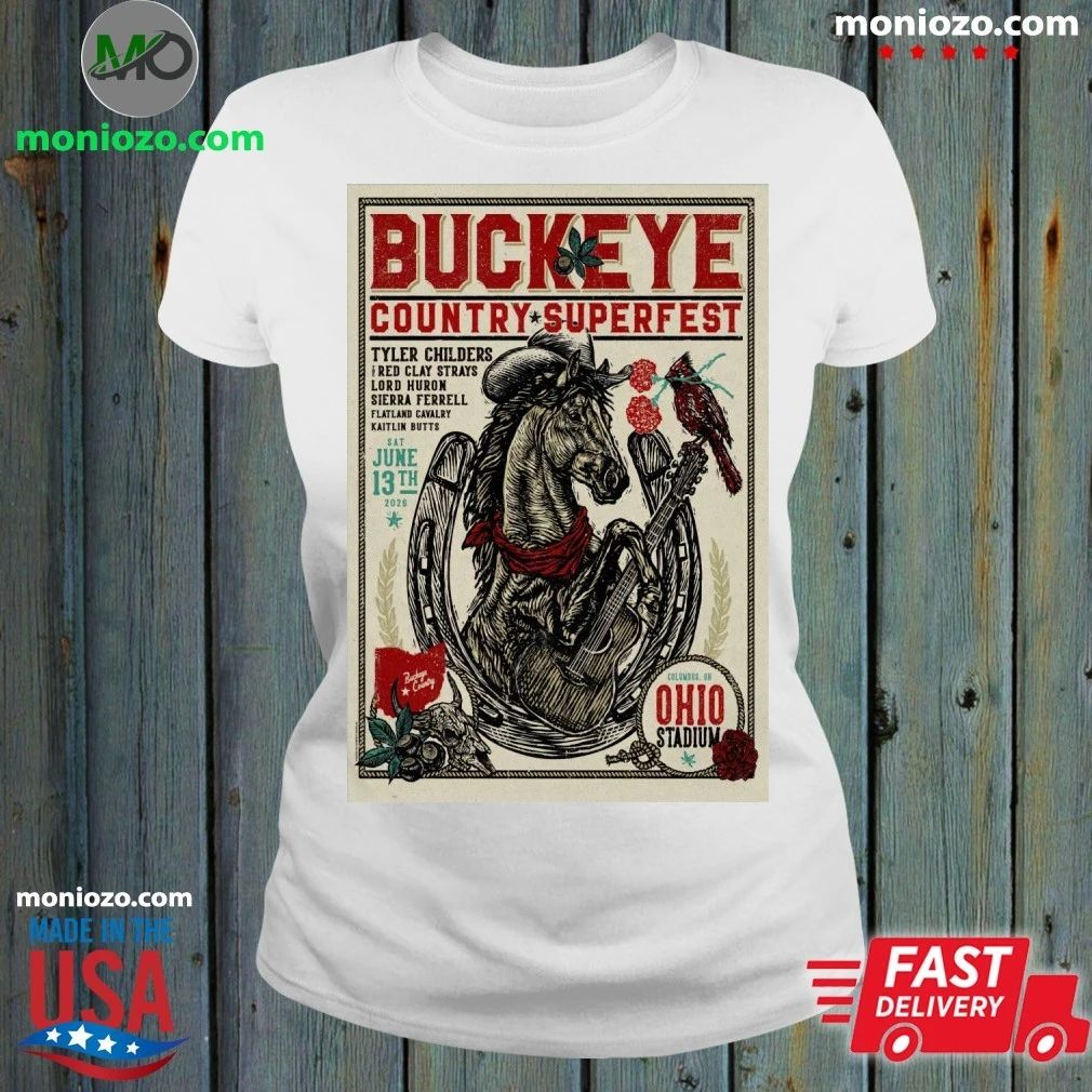 Original Buckeye Country Superfest Poster June 13 2026 Shirt