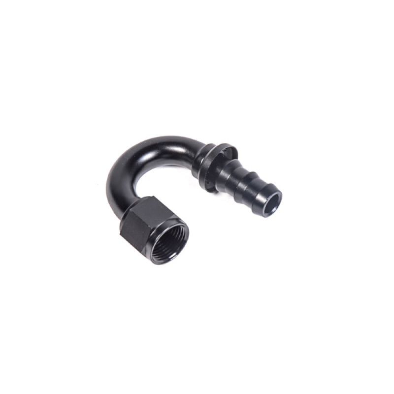 Radium Engineering 180 Degree 10An Pushlok Hose End Fitting | Universal (14-0215)