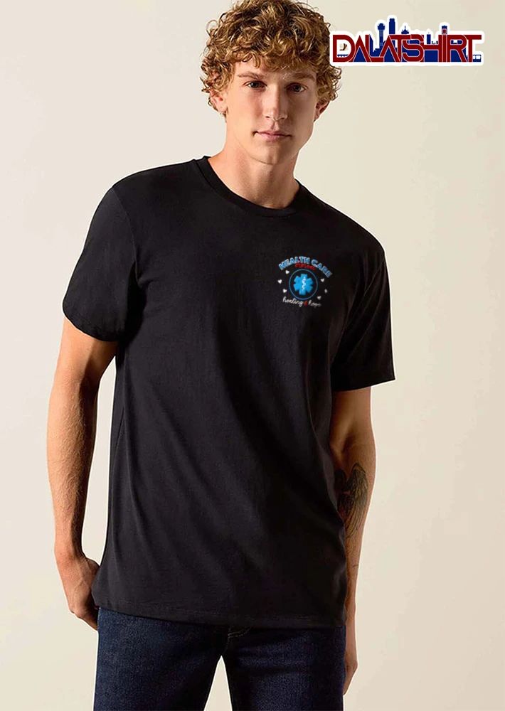Health Care Heroes Healing And Hope blue star of life symbol hearts shirt
