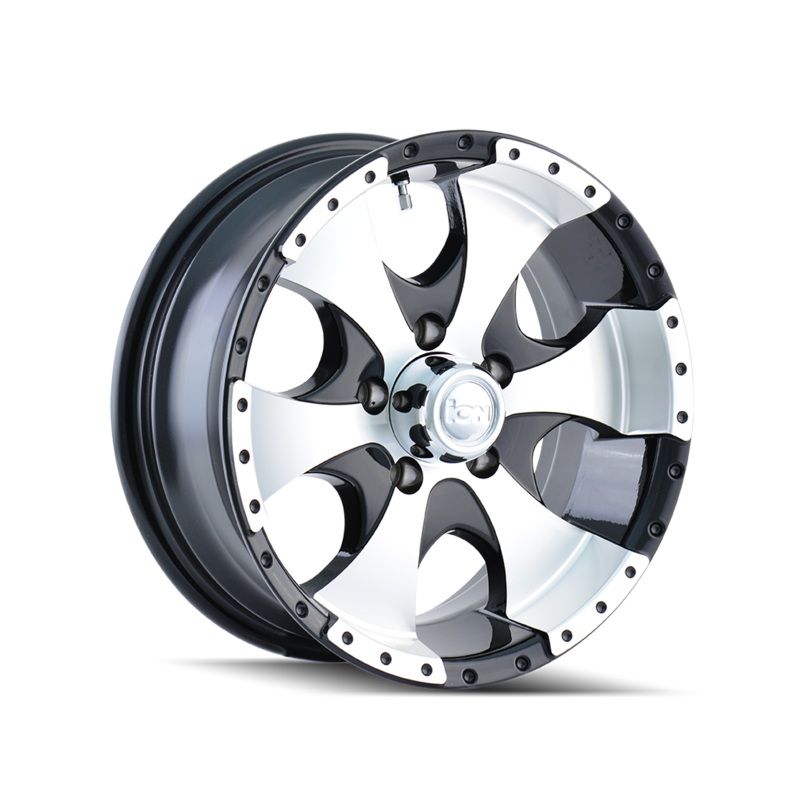 Type 136 15x6in Gloss Black Machined Wheel 6×139.7 Bolt pattern / 0 mm offset / 108 mm Hub