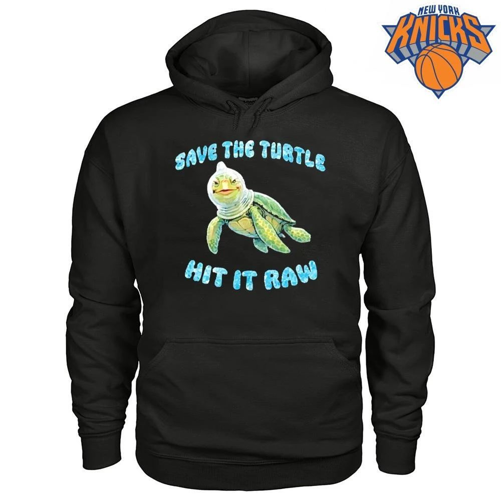 Save The Turtle Hit It Raw condom helmet marine life parody shirt