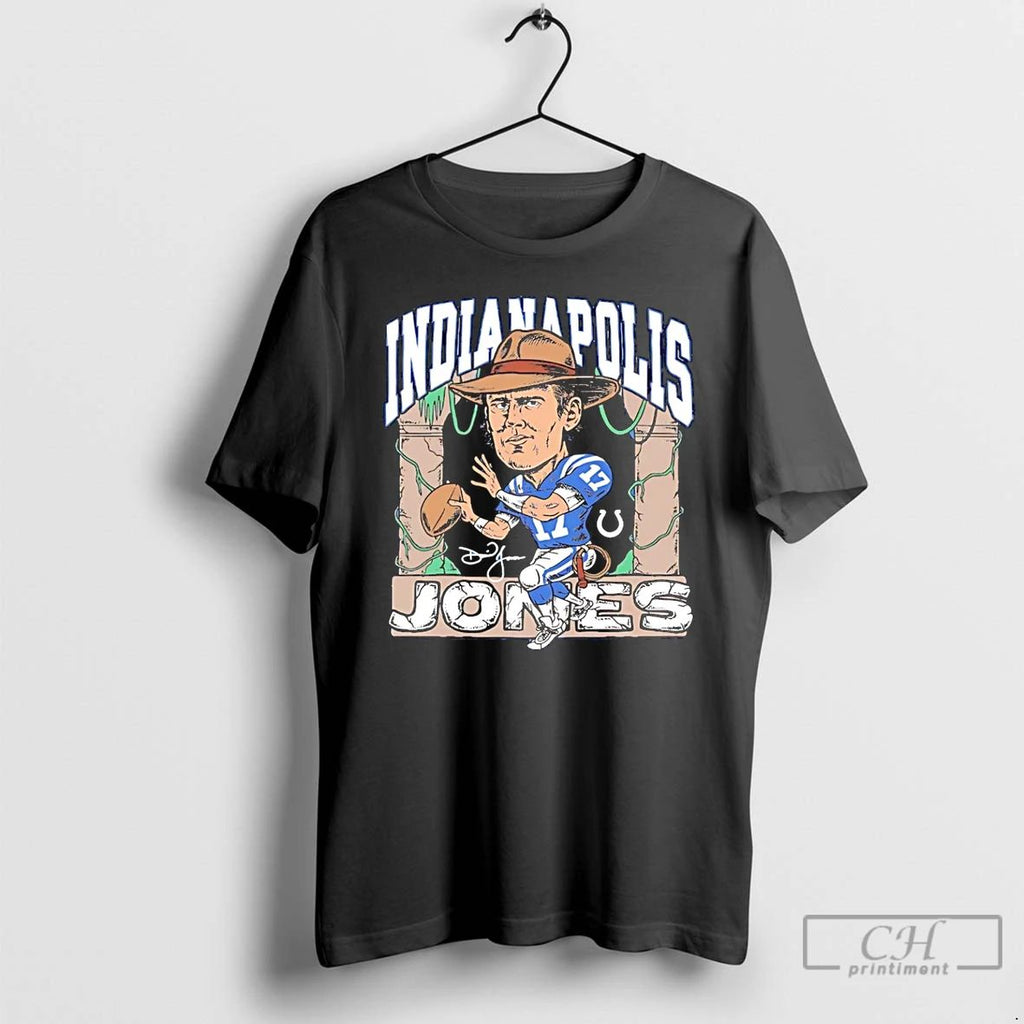 Classic Indianapolis Colts Daniel Jones Indianapolis Jones Caricature T Shirts Hoodie Longsleeve