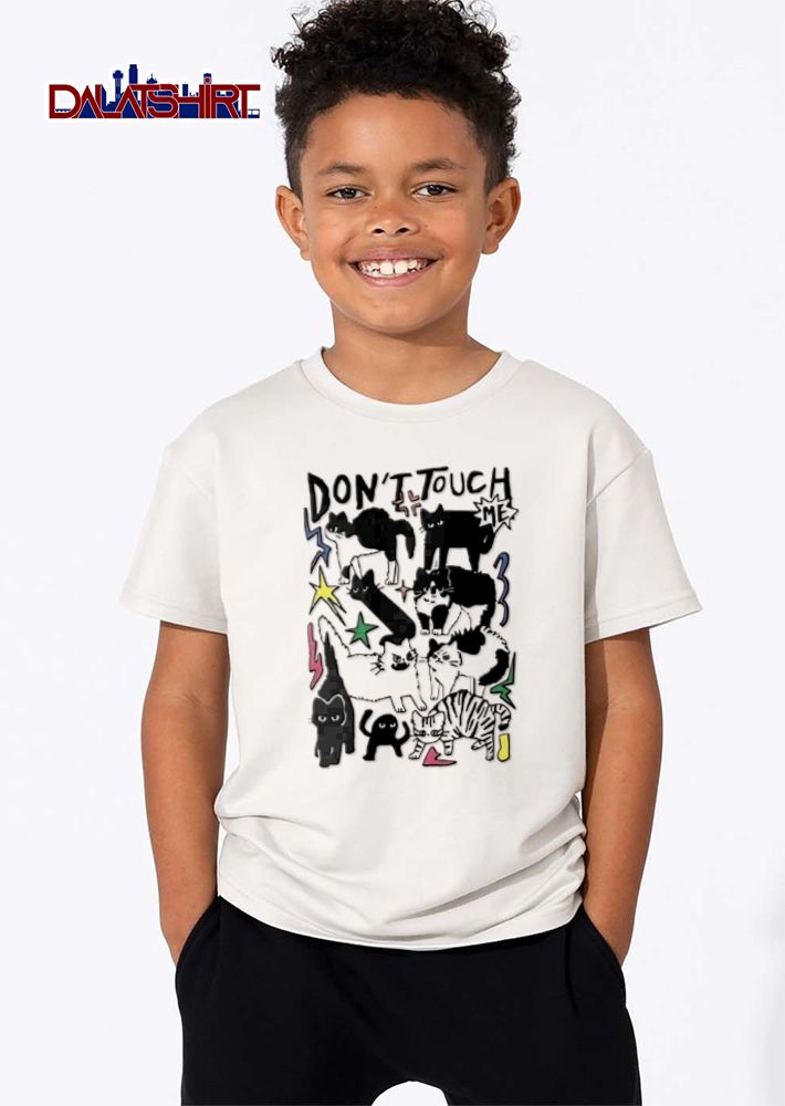 Dont Touch Me multiple cats various expressions stars shirt