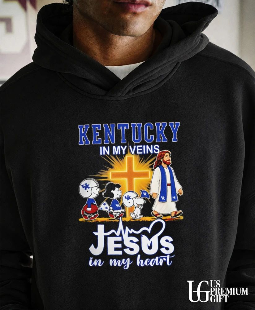 Kentucky Wildcats x Peanuts in My Veins Jesus in My Heart Walk shirt