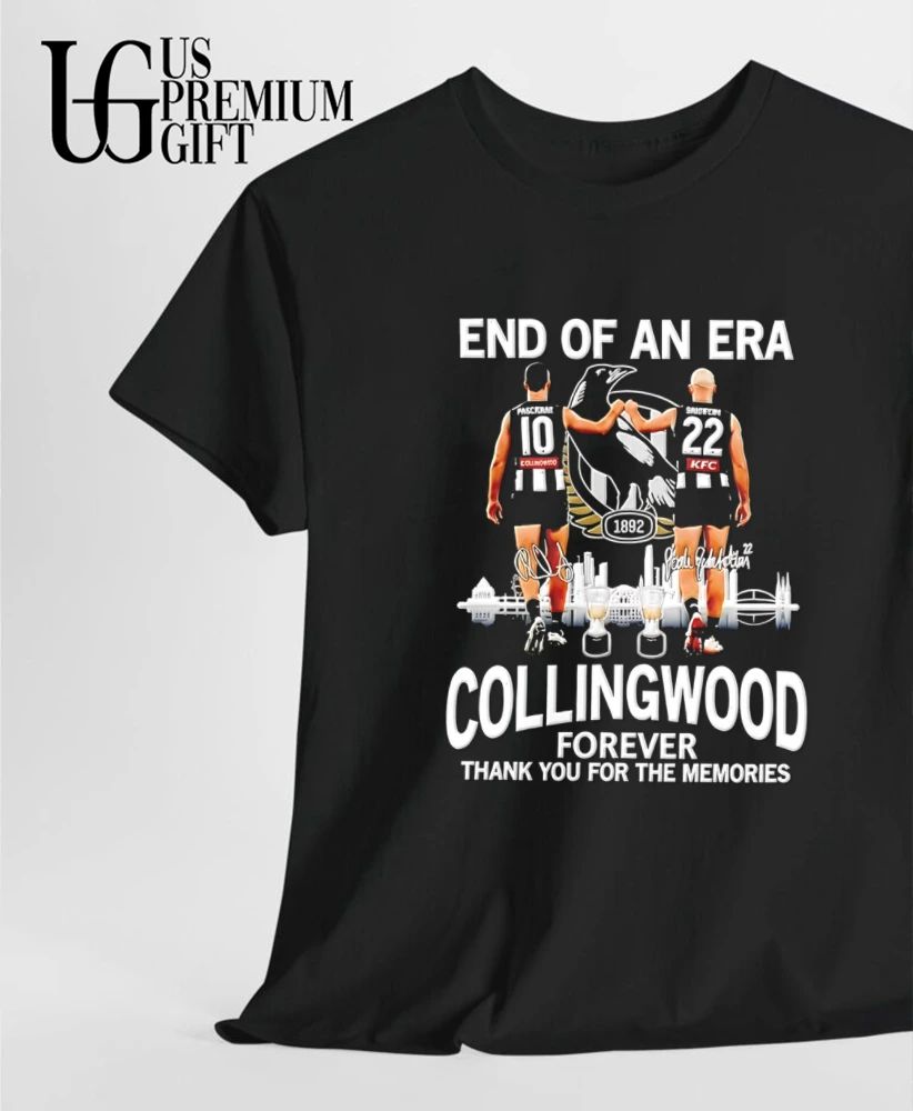 Scott Pendlebury and Steele Sidebottom Collingwood Forever End of an Era signature shirt