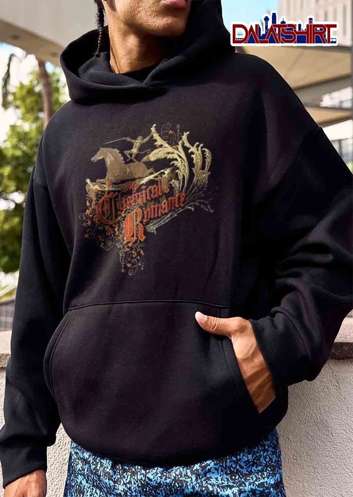 My Chemical Romance horse rider figures ornate flourishes shirt