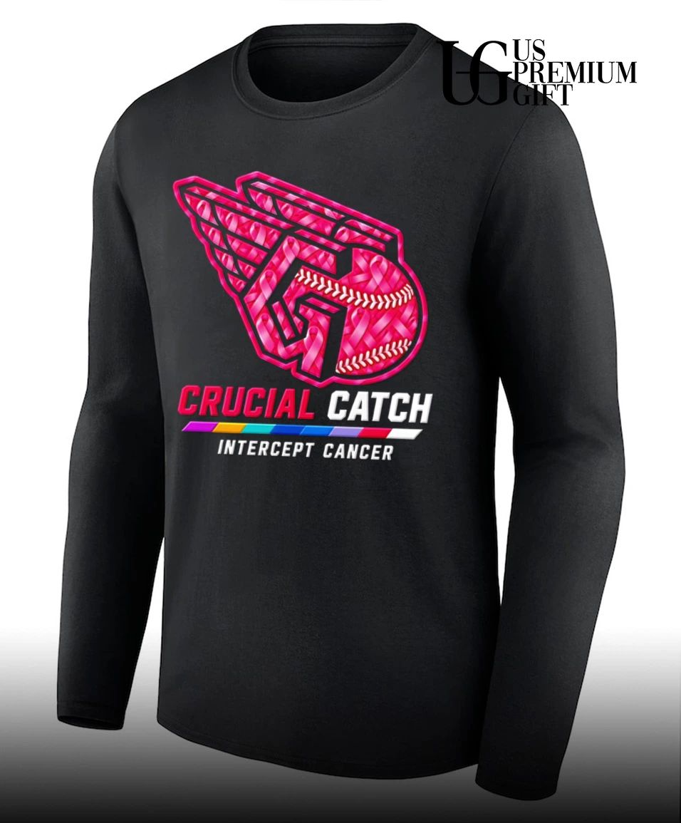 Cleveland Guardians Crucial Catch Intercept Cancer 2026 logo shirt