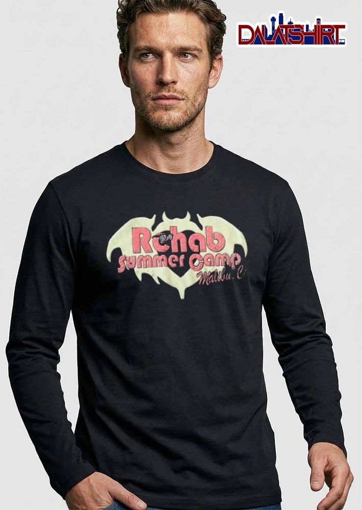 Rehab Summer Camp bat wings heart sunglasses graphic shirt