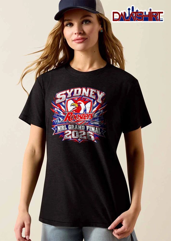 Sydney Roosters rooster mascot shield Sydney opera house 2026 shirt