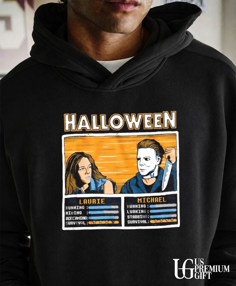 Laurie Michael Jamie Lee Curtis Michael Myers Halloween Holiday strode Michael Myers stats shirt