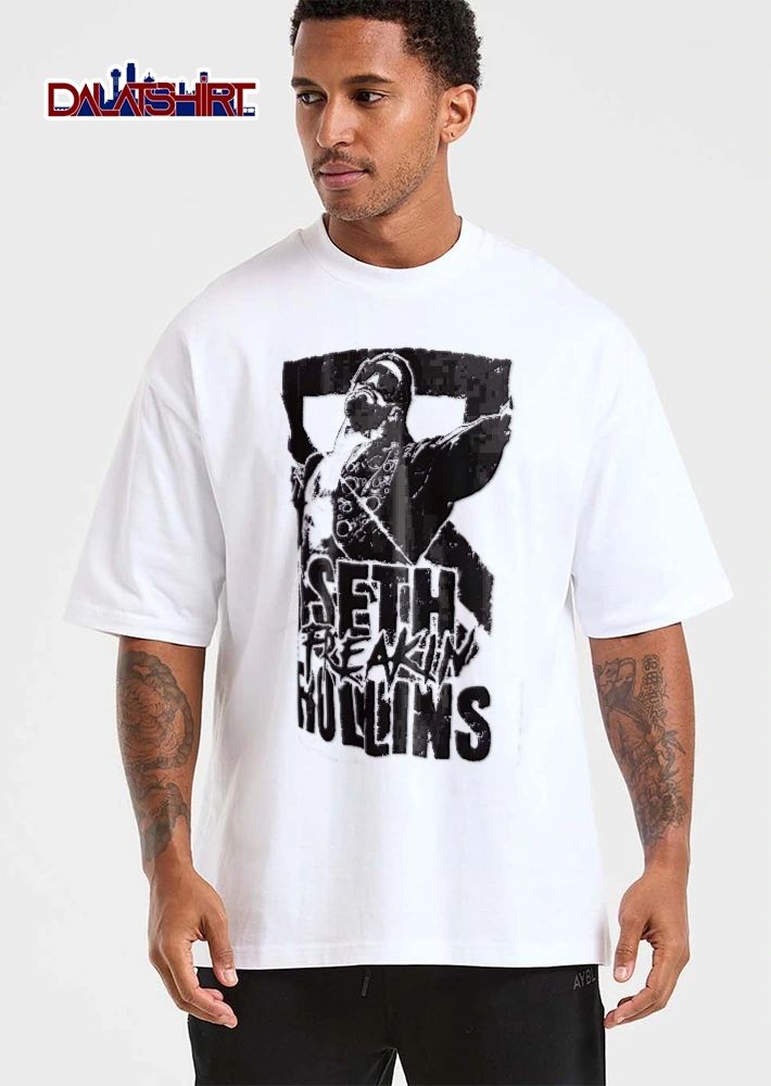 Seth Freakin Rollins Wrestler Arms Behind Head Gas Mask Distressed shirt