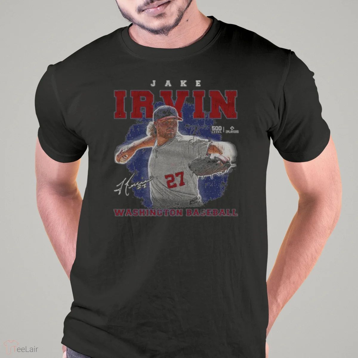 Jake Irvin Washington Stacked WHT Shirt