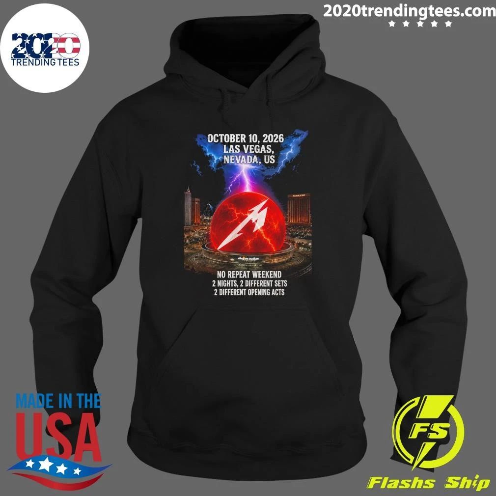 Metallica M72 October 10, 2026 Las Vegas, Nevada, US No Repeat Weekend 2 Nights, 2 Different Sets 2 Different Opening Acts Shirt