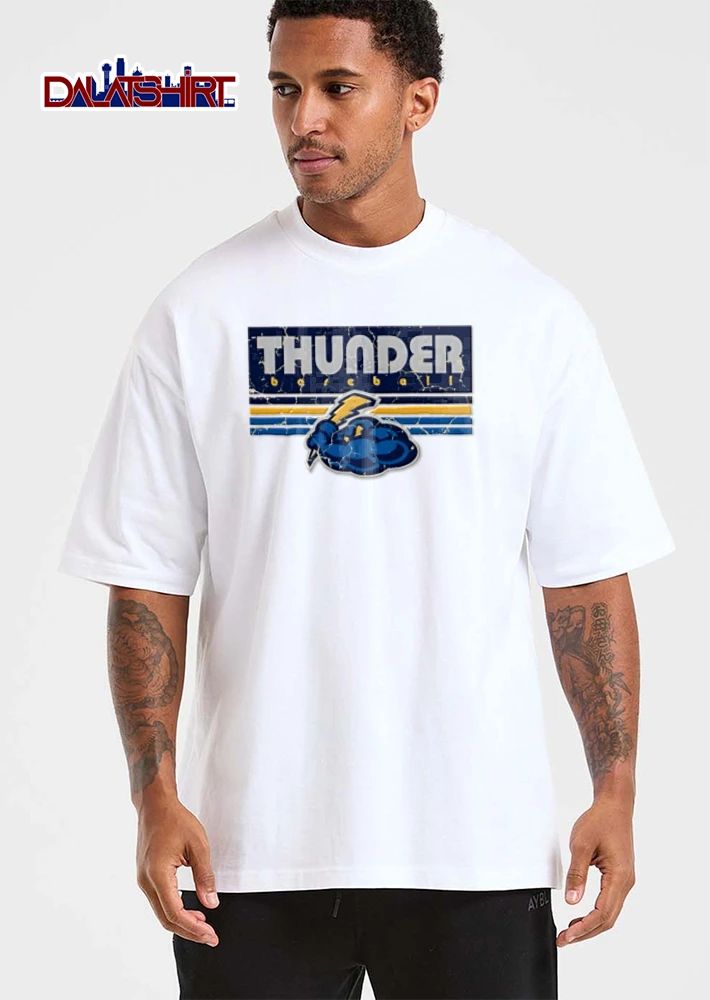 Jayhawks Terrance Little Thunder blue cloud mascot holding lightning shirt