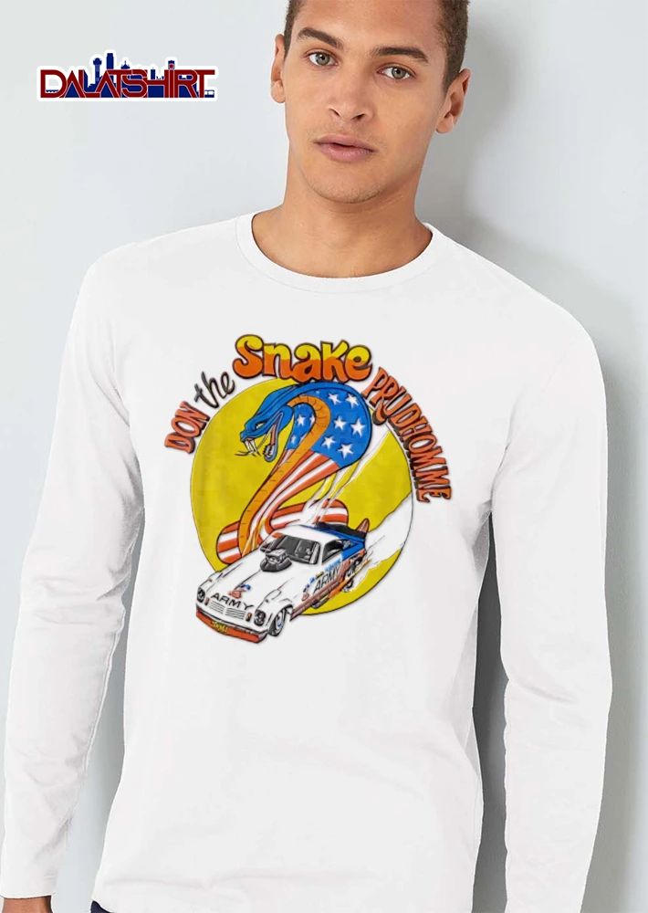 Don the Snake Prudhomme ARMY Snake Cobra American Flag Dragster Car shirt