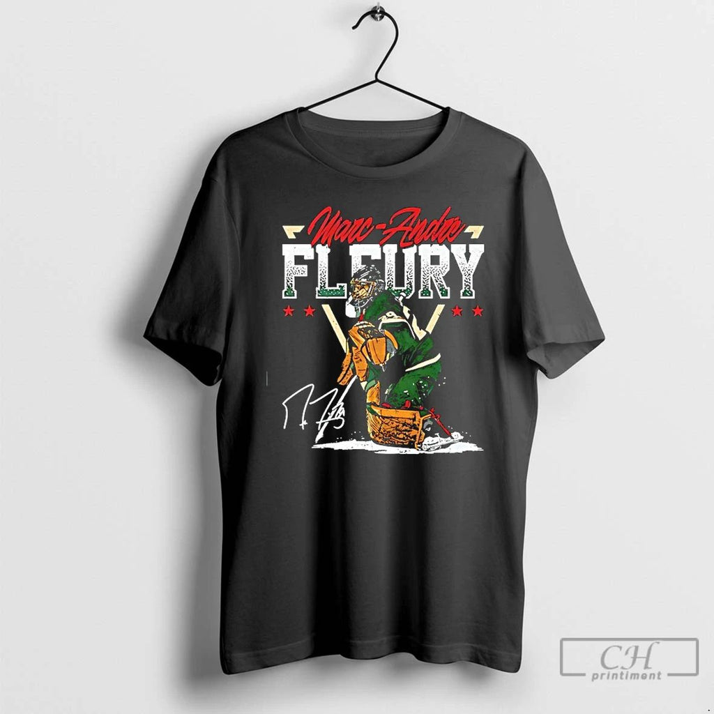 Classic Marc Andre Fleury Minnesota Wild Nhl Player Signature T Shirts Hoodie Longsleeve