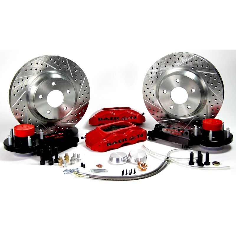 Baer Brakes 13″ Track4 Front Brake Kit, Fire Red, SDZ, Std. Studs