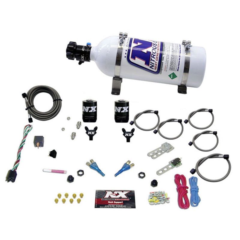 Dual Nozzle Nitrous Kit w/5lb Bottle For Dodge EFI Full Race