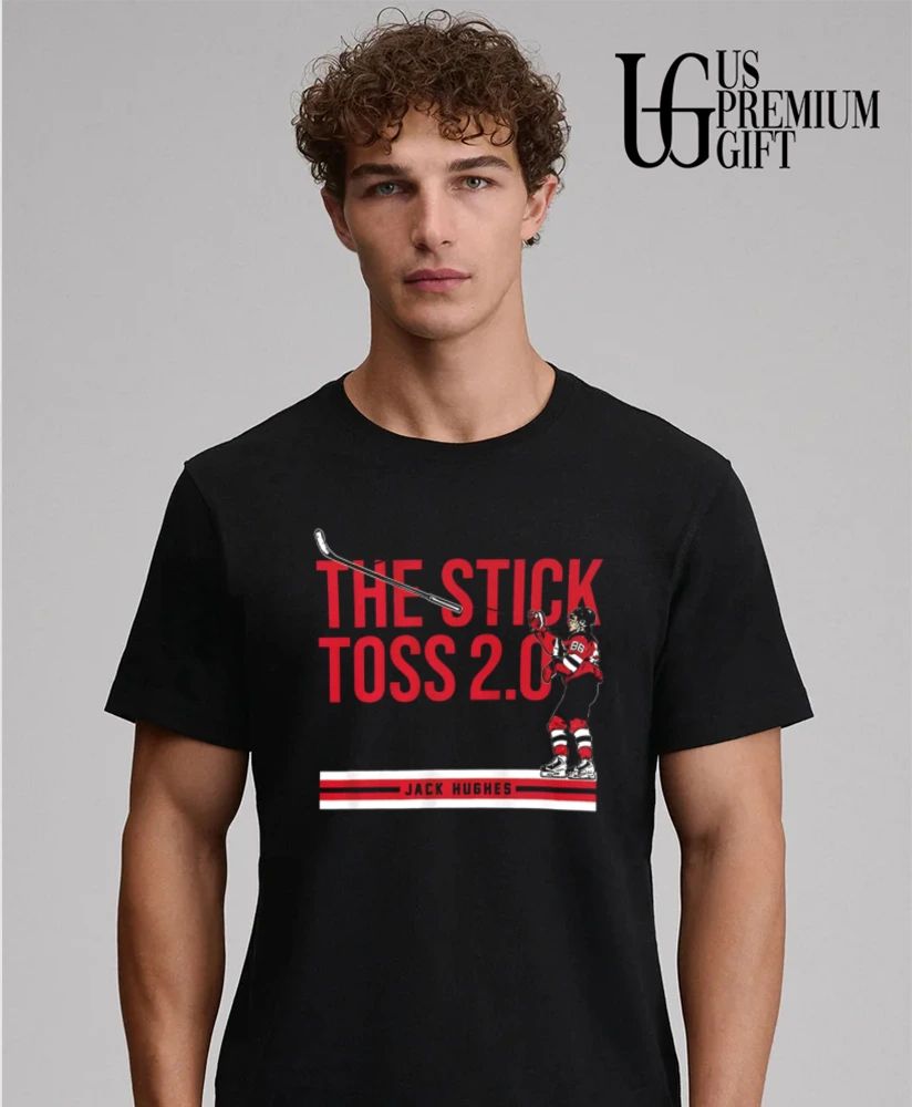 The Stick Toss 2.0 Jack Hughes New Jersey Devils NHL T-shirt