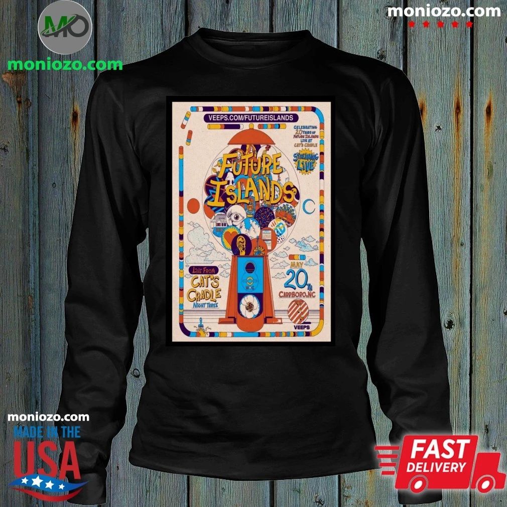 Original Future Islands May 20 2026 Cat’s Cradle Carrboro, NC Poster Shirt