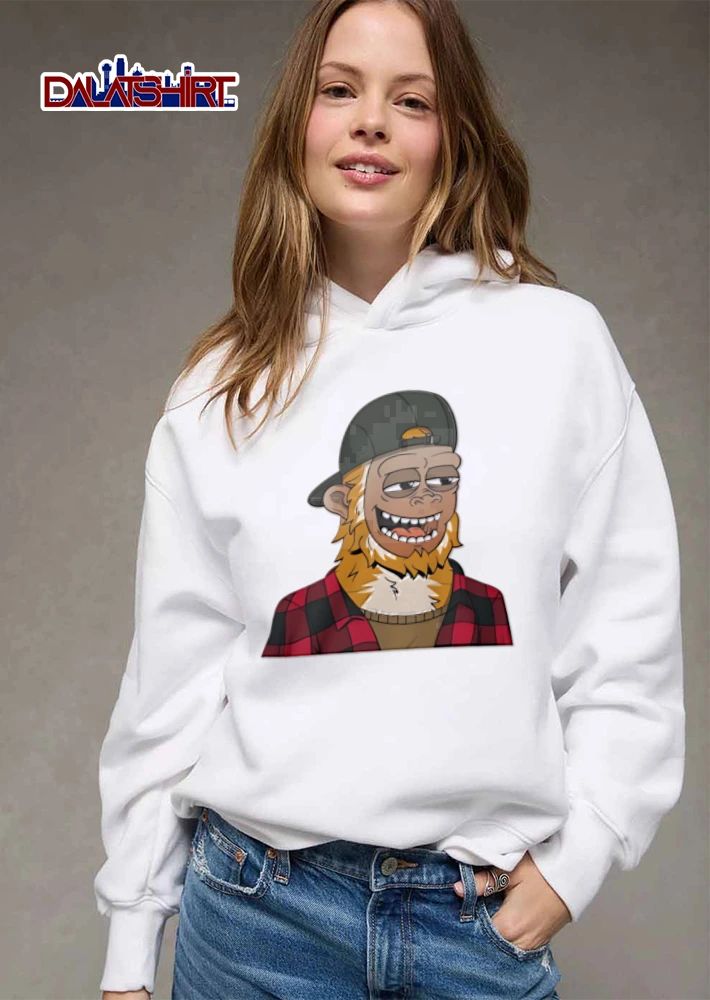 Monkey cartoon wearing baseball cap shirt
