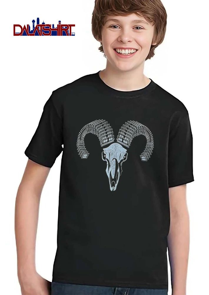 Ram skull circuit board horns shirt