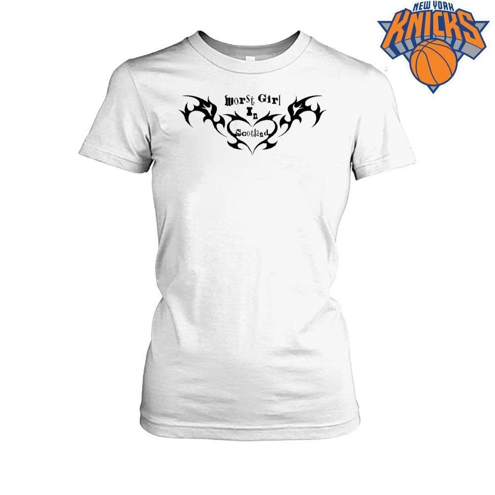 Worst Girl In Scotland Y2K Tribal Heart Gothic Font Aesthetic Grunge Style Shirt
