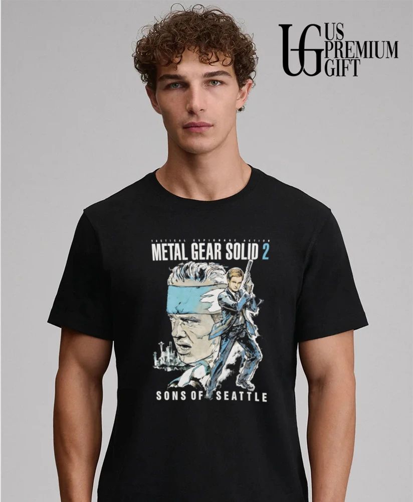 Solid Snake Raiden Metal Gear Solid 2 Tactical Espionage Action Sons of Seattle shirt