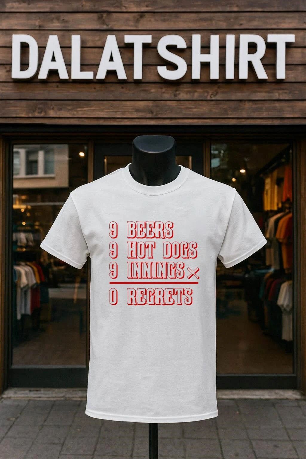 Cincinnati Baseball 9 beers 9 hot dogs 9 innings 0 regrets shirt