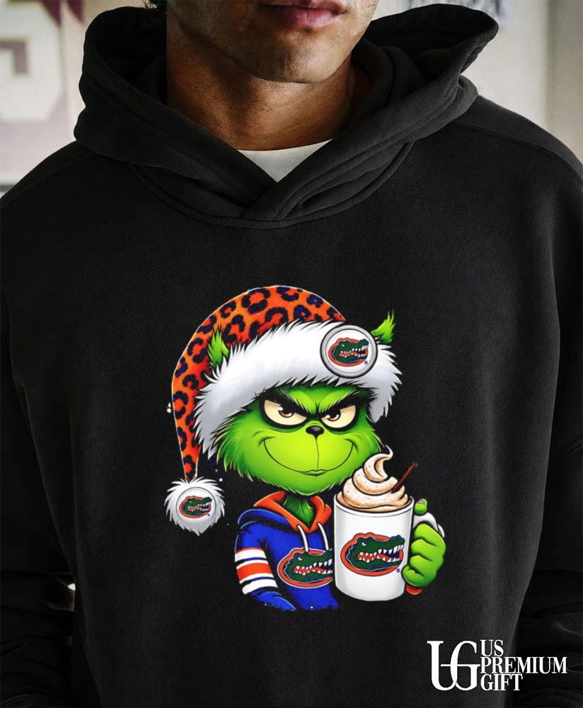 Grinch Florida Gators holding mug Christmas Holiday 2026 shirt