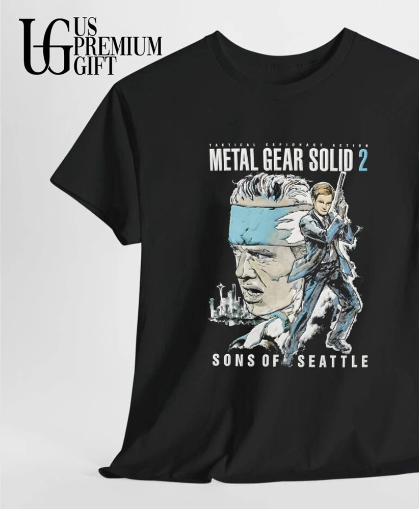 Solid Snake Raiden Metal Gear Solid 2 Tactical Espionage Action Sons of Seattle shirt