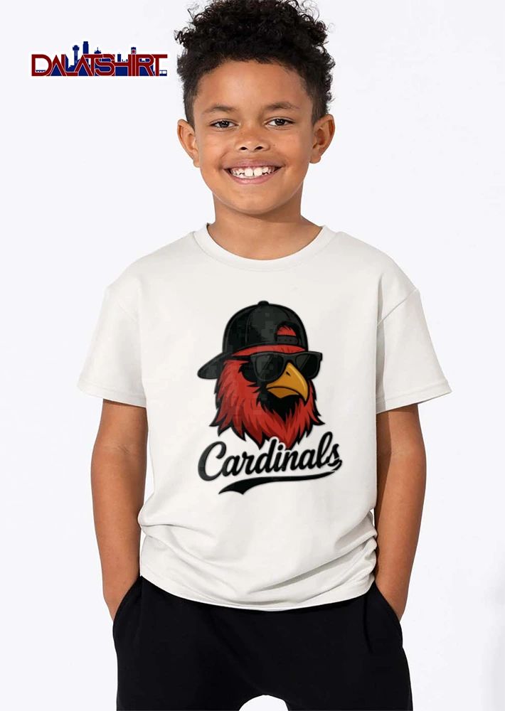 Arizona Cardinals red cardinal bird wearing sunglasses cap shirt