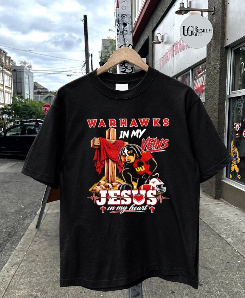 UL Monroe Warhawks Dog In My Veins Jesus In My Heart Faith Football mascot shirt