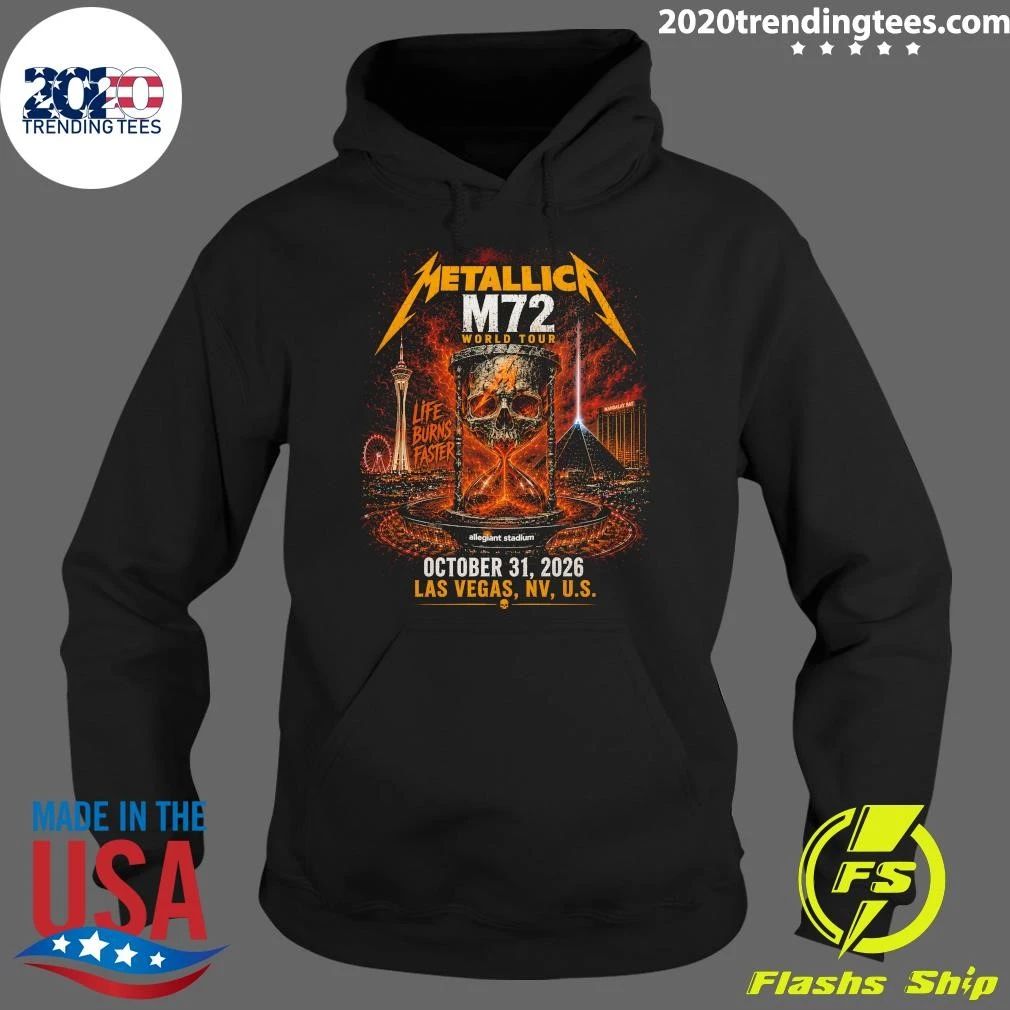 Metallica M72 World Tour Life Burns Faster October 31, 2026 Las Vegas, NV, U.S. Shirt
