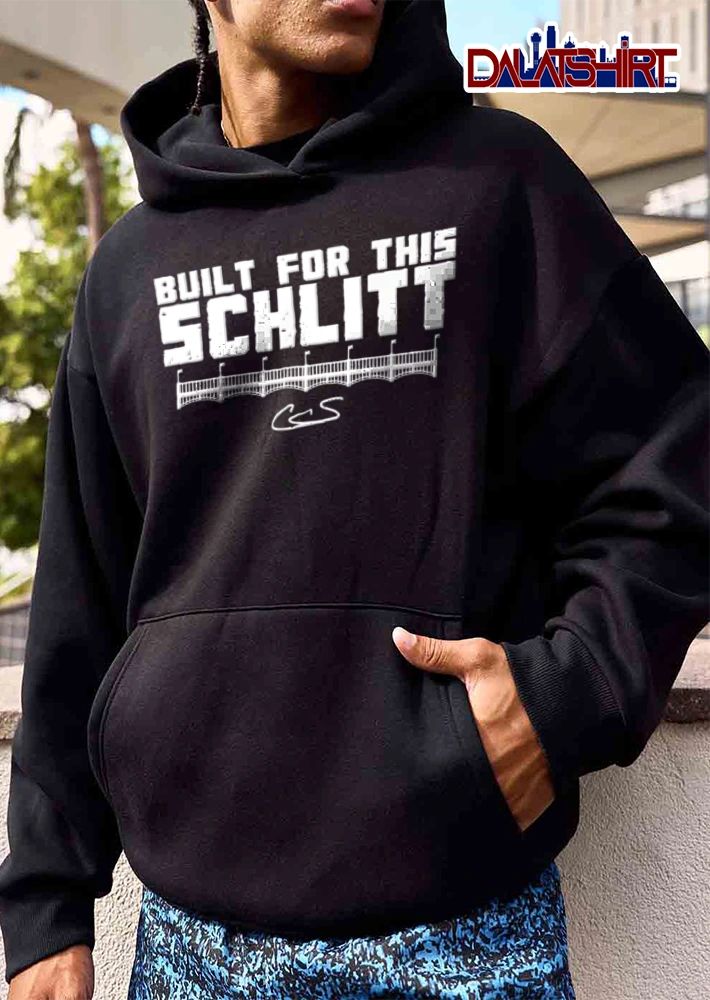 Built FOR This Schlitt white text bridge illustration signature shirt