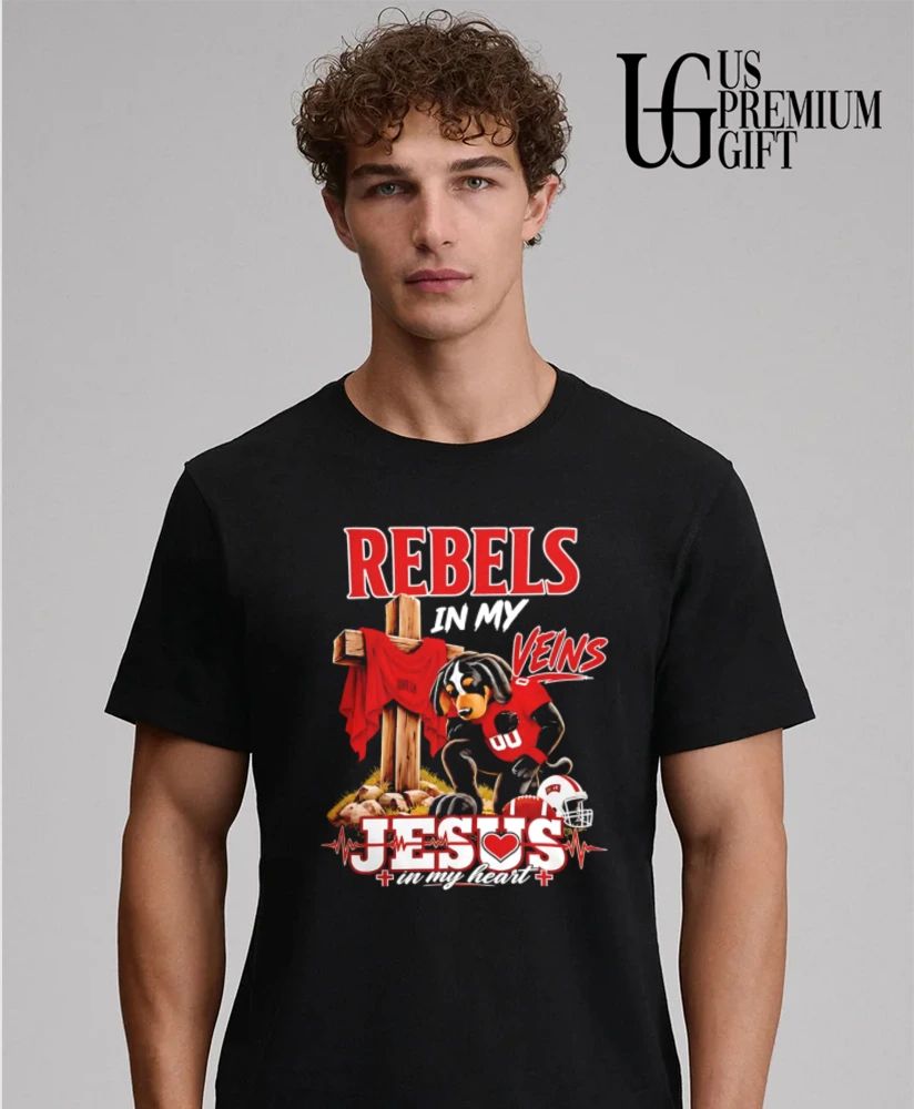 UNLV Rebels Dog In My Veins Jesus In My Heart Faith Football mascot shirt