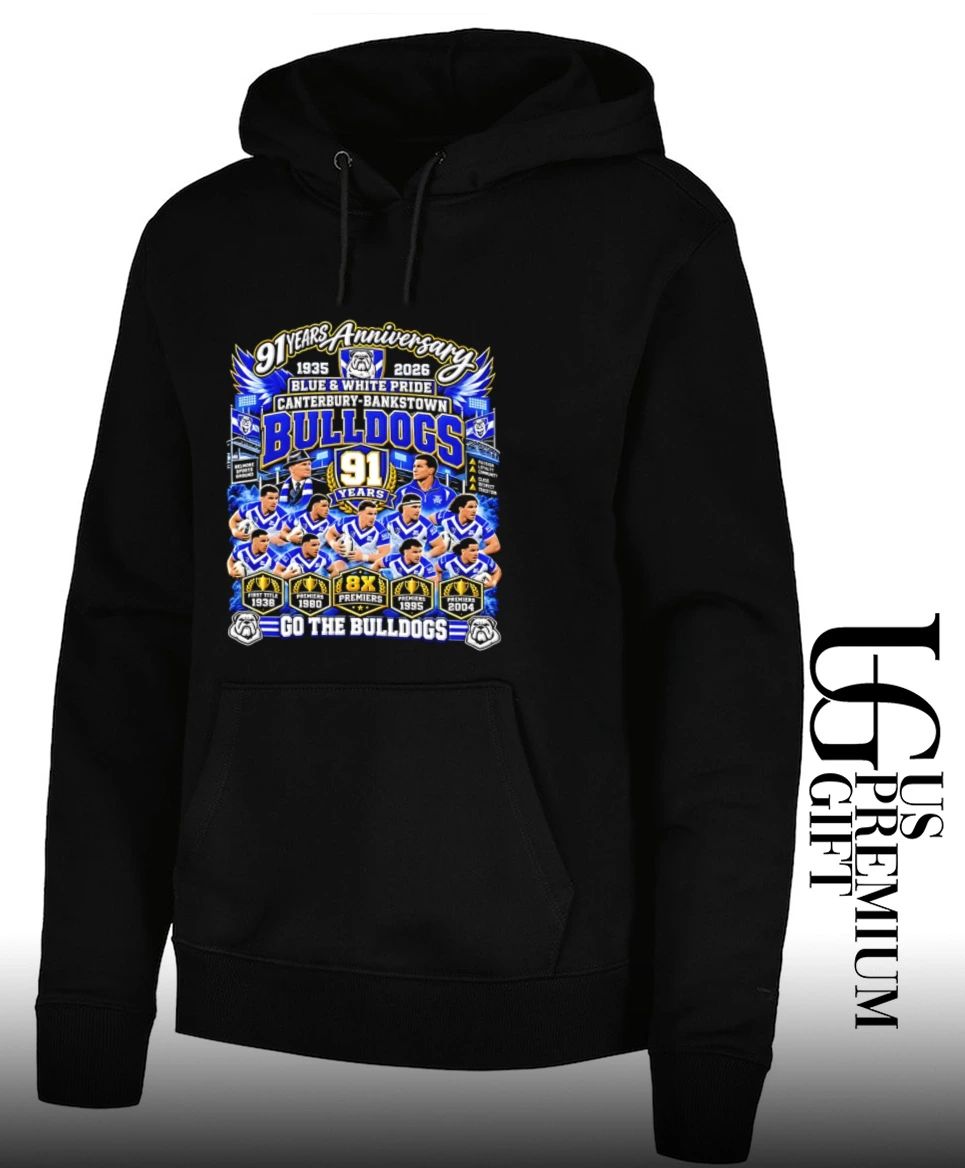 Canterbury Bankstown Bulldogs 91 Years Anniversary Go The Bulldogs 1935-2026 shirt