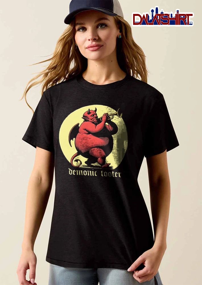 Demonic Tooter red devil playing trumpet shirt