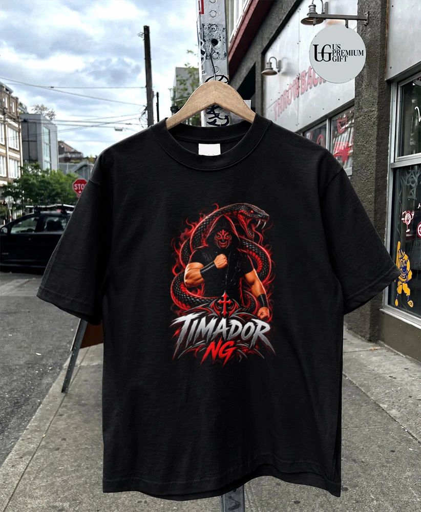 Timador NG Masked Wrestler with Red Snake T-shirt
