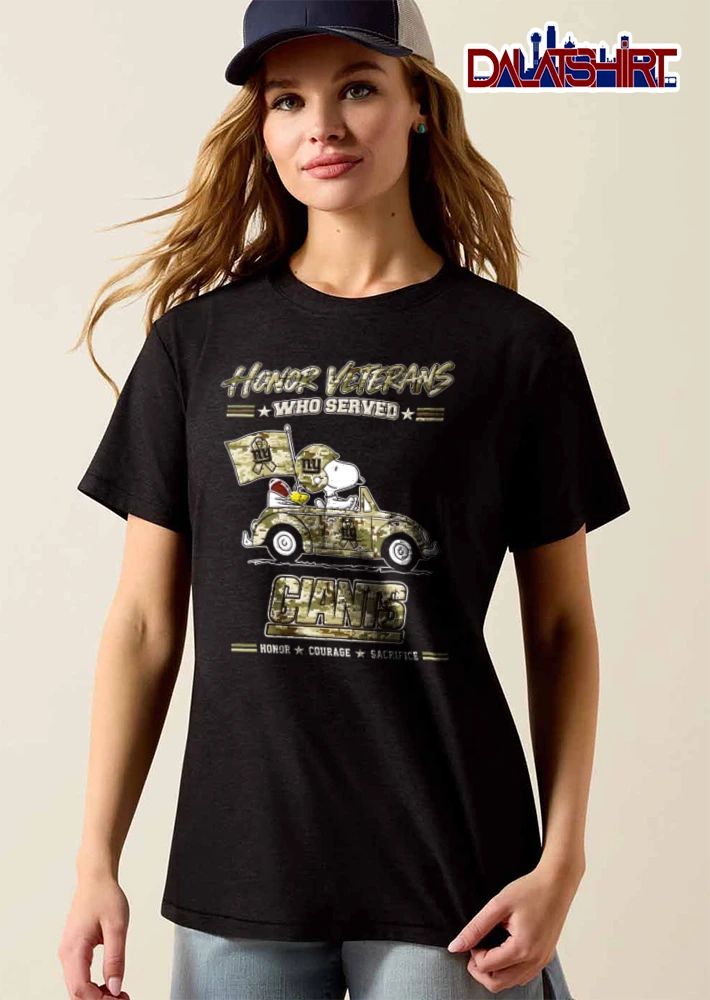 New York Giants x Peanuts Honor Veterans shirt