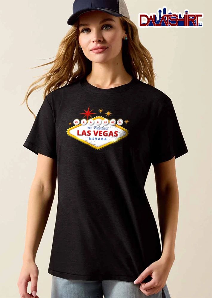 Welcome To Fabulous Las Vegas Nevada iconic las Vegas sign stars shirt